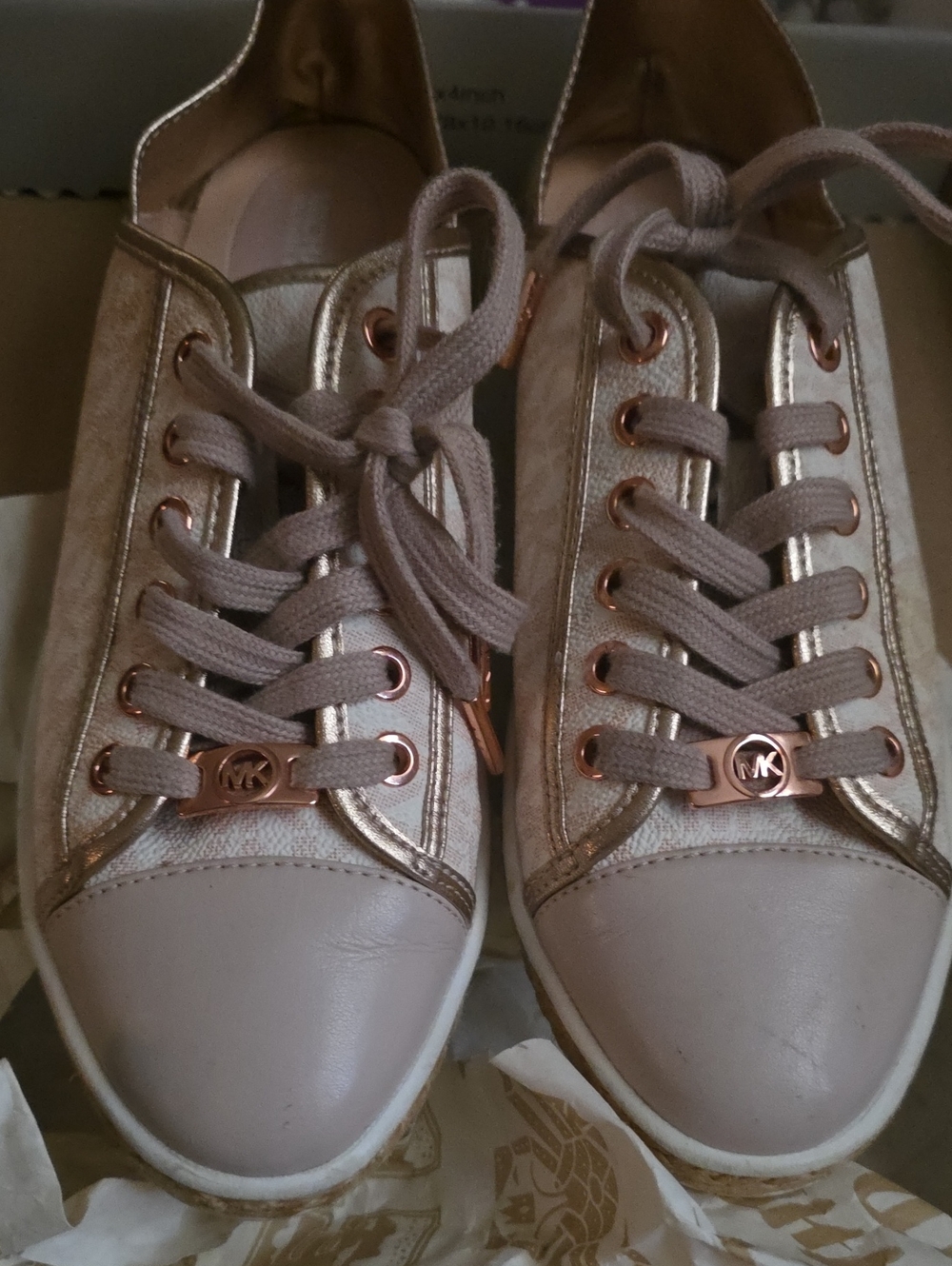 Michael Kors Blush and Rose Gold Low-Top Sneakers
